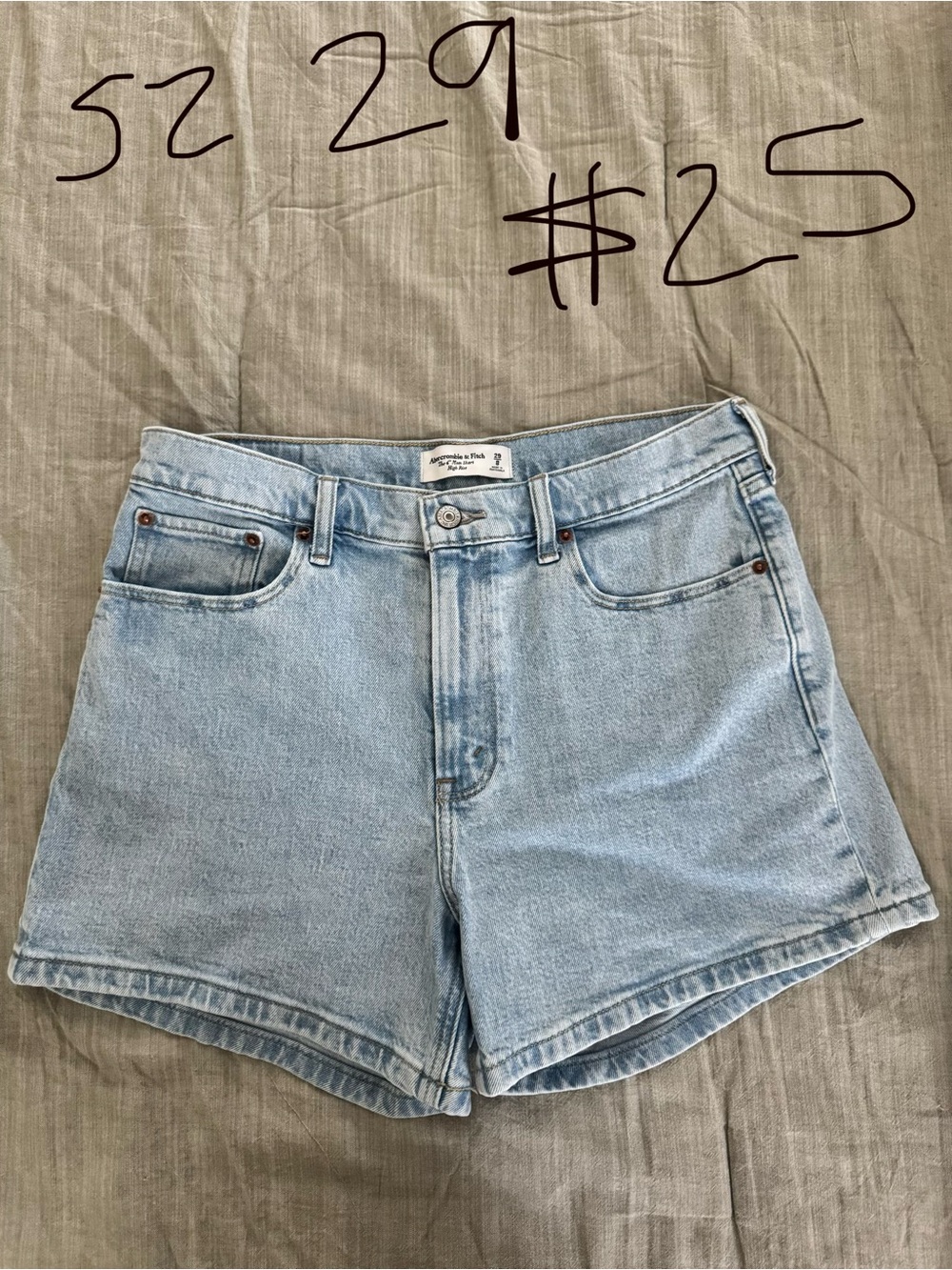 Abercrombie & Fitch Light Blue Denim Shorts